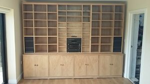 huge 10 foot long custom storage unit design and build by Ian Edwards Furniture